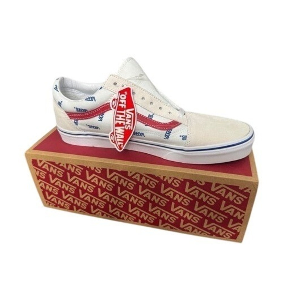 Men's size 11 vans new in box‎ Old Skool with red stripes New in box